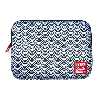 Smile Kimono Sleeve Funda Seigaiha para Portátil hasta 14