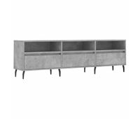 mueble tv - mesa de tv madera contrachapada gris hormigon 150x30x445 cm