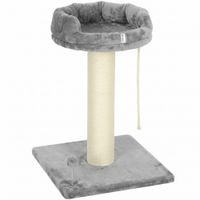 pawhut rascador para gatos arbol para gatos cama para gatos 1 cama para gatos incl juguete para gatos 55 cm x 55 cm x 83 cm gris