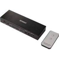 conmutador hdmi speaka professional 4k 60hz 2x4 con control remoto