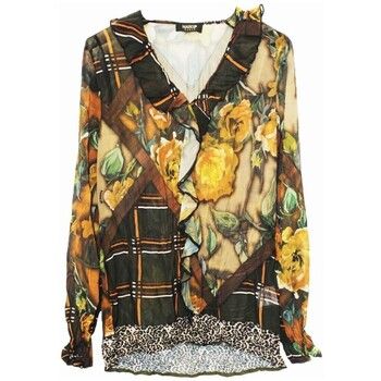 Markup Vestidos Georgette Abito Blusa Fantasia Floreale Verde MW66221 para mujer
