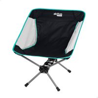 silla plegable camping ultracompacta con bolsa 16x14x37 cm negro
