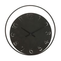 reloj de pared en metal negro o cm 60x45