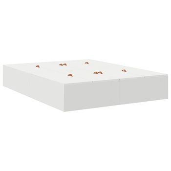 Estructura De Cama Blanco 140 X 200 Cm Madera Contrachapada