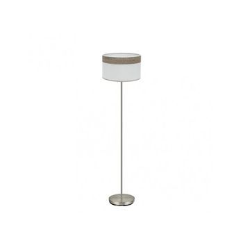 Pie Salon Cloe 1xe27 Niquel/blanca-madera Gris 162x40x40 Cm