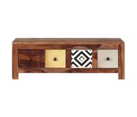 mesa de cafe - mesa de centro de madera maciza de acacia 90x50x30 cm
