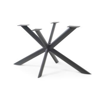 Patas De Mesa Svallersun 140x78x71,5 Cm Ovalada - Negro [en.casa]