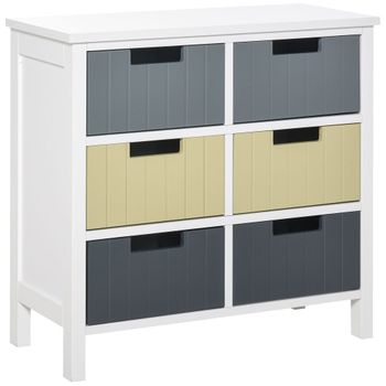 Cómoda de madera 62x28x58 cm blanco