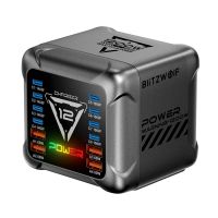 gan tech blitzwolf bw-s36 1200w 12 puertos usb pd cargador led 8 usb-c  4 usb-a qc pd carga rapida estacion de carga