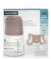 suavinex zero zero set recien nacido deep biberon flujo adaptable 180 ml  chupete 0m