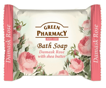 Greenpharmacy Jabón en Pastilla con Rosa de Damasco y Karité 100 gr