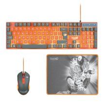 Blade Gaming PC Dragon Ball Super PACK Keyboard + Mouse + Mousepad teclado RatÃ³n incluido Juego USB Gris, Naranja