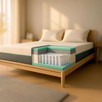 colchon 90x200 muelles ensacados y espuma viscoelastica  alto 25 cm  hipoalergenico transpirable desenfundable  producto en italia