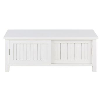 Mueble de TV con 2puertas correderas blancas 120 cm