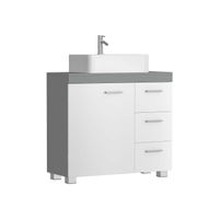 mueble bajo lavabo blanco nube  gris paloma  apto para lavabos de pie