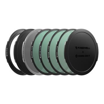 Kit de videografía ultrafino con sistema de bloqueo Freewell X Dunna, incluye filtros ND4, ND8, ND16, ND32 y accesorios Glow Mist 1/4.