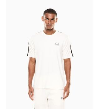 EA7 para hombre. 7M001595_AF21787 Camiseta Natural Ventus blanco (XL), Casual, Sintético, Poliéster, Manga corta