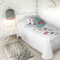 colcha bouti reversible transportes cama 90