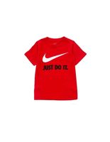 camiseta de manga corta nike swoosh infantil red