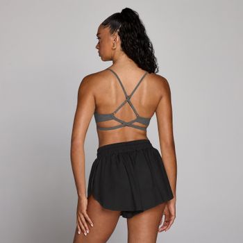 Sujetador deportivo Tempo de espalda cruzada ajustable para mujer de MP - Gris oscuro - XS