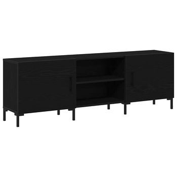 Gabinete De Tv Roble Negro 150 X 30 X 50 Cm