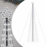 arbol de navidad led con estacas 1534 leds blanco frio 500 cm vidaxl