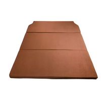 colchon para camper fiat talento ii - 5cm de grosor con hr 25kgm3 y 3cm de viscoelastica - marron