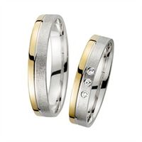 alianzas oro amarillo y blanco con diamantes ancho 4 mm