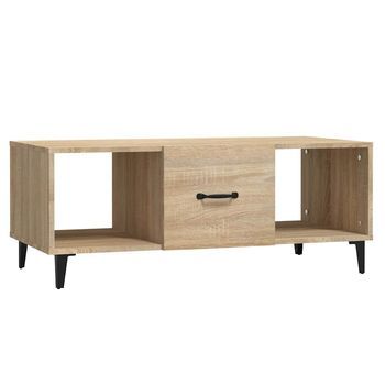 Mesa De Café - Mesa De Centro Madera Contrachapada Roble Sonoma 102x50x40 Cm
