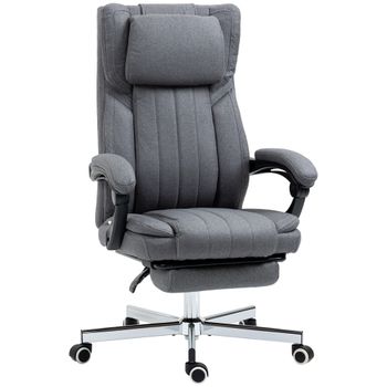 Vinsetto Silla de oficina asiento giratorio respaldo reclinable altura ajustable 65x61x105-113 cm Gris   Aosom España