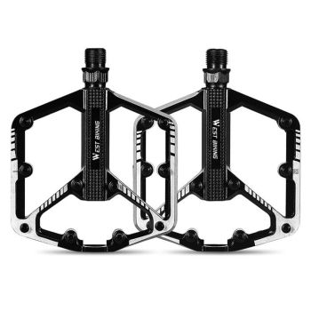 WEST BIKING DU Pedal de bicicleta con rodamientos Pedal antideslizante Ultraligero de aleación de aluminio para biciclet