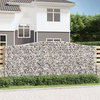 cesta gaviones  gavion para piedras  gavion decorativo forma arco hierro galvanizado 400x50x160180 cm cfw103021