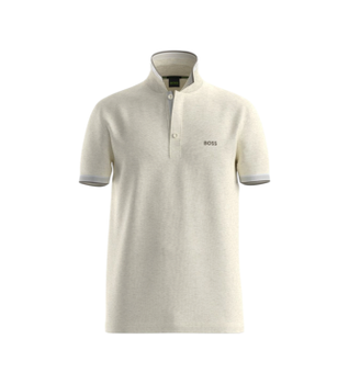 BOSS para hombre. 50469055 Polo Paddy blanco roto (M), Casual, Algodón, Manga corta