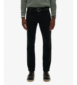Superdry para hombre. M7011425A Pantalón Merchant Sateen negro (32/32), Casual, Algodón