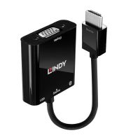 adaptador de cable de video lindy 01 m hdmi a vga con audio