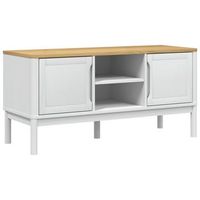 mueble de tv floro madera maciza de pino blanco 114x43x55 cm vidaxl
