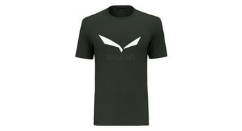 Camiseta de manga corta salewa solidlogo verde oscuro