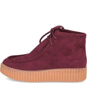 de L&R SHOES LR SHOES YZ24-049 BOTINES WALLABY DE MUJER BURDEOS