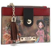 nikky by nicole lee cartera porta tarjetas con cremallera emily goes paris para mujer