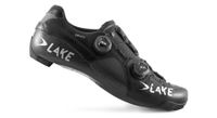 zapatillas de carretera lake cx403 x negro   plata   modelo horma ancha