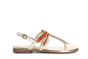 sandalias chanclas con aplicaciones de libélulas multi coral 38