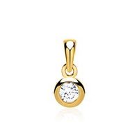 colgante de oro oro de 8 quilates amarillo con circonita cubica