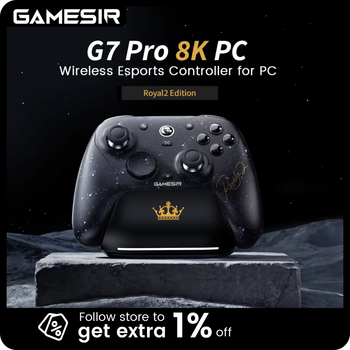 GameSir G7 Pro 8K, edición Royal2, mando inalámbrico para PC, frecuencia de muestreo de 8000 Hz, palanca TMR, gatillos Hall, mando para juegos de PC.