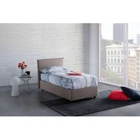 talamo italia cama individual con contenedor anna made in italy cama con revestimiento de tela apertura frontal apta para colchon 90x190 cm taupe