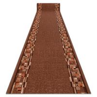 alfombra de pasillo con refuerzo de goma  bombay marron 67cm 67x790 cm