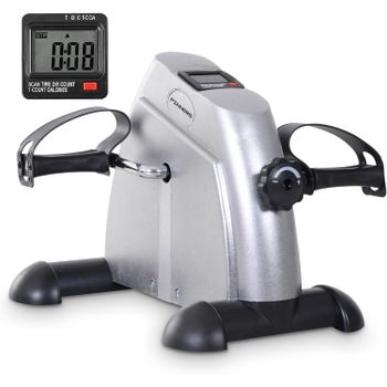 PINNERS Pedales Estáticos para Ejercicio en Casa, Mini Bicicleta Estática con Resistencia Ajustable y Pantalla LCD, Ideal para Ancianos y Rehabilitación
