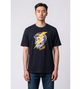 Barbour international para hombre. MTS1478 Camiseta Flash negro (L), Casual, Algodón, Manga corta