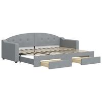 cama para adulto  cama individual  sofa cama nido con cajones tela gris claro 80x200 cm