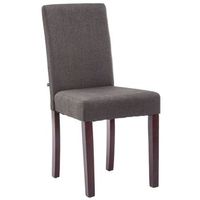 silla de comedor ina en tela gris oscuro 47x41x91 cm clp