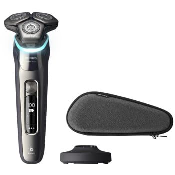 Afeitadora Eléctrica Philips S9974/35, Uso en Seco y Húmedo, Cabezales Flexibles de 360º, Cuchillas Steel Precisión Dobles